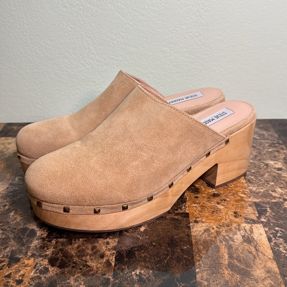 Steve Madden 11 Brooklyn-1 Leather Studded Clogs mules - Picture 2 of 12